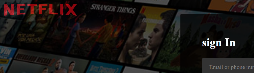 Netflix home page